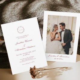 Invitación Boda de Navidades blancos y rojos