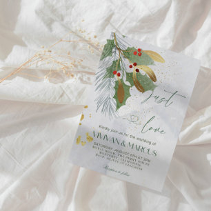 Invitación Boda de Navidades de amor - Fiesta de vacaciones e
