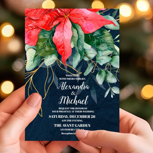 Invitación Boda de Navidades de Berry en invierno suave (Subido por el creador)