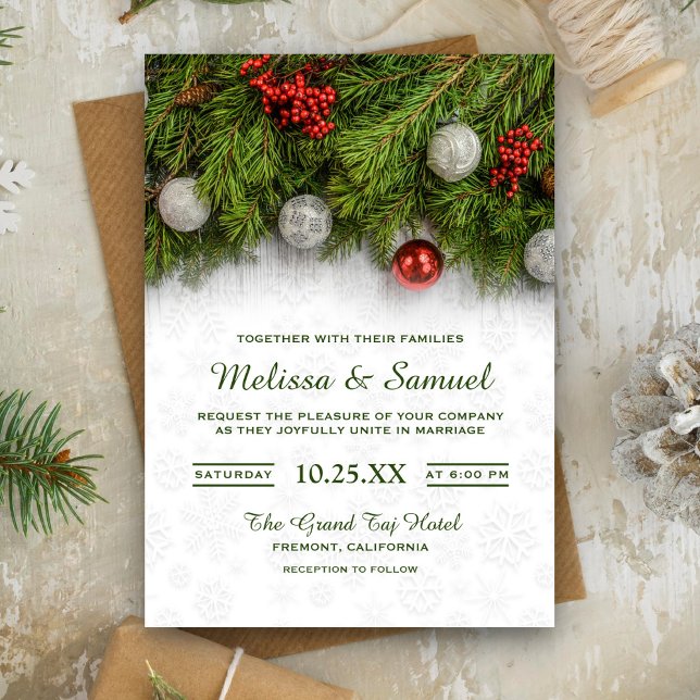 Invitación Boda de Navidades de Berry y Pine (Subido por el creador)