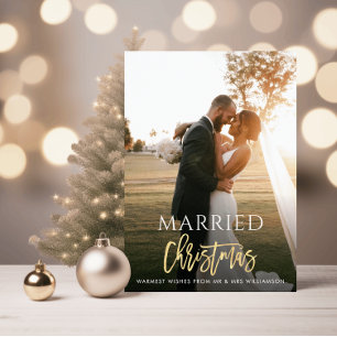 invitación boda de navidades de guiones dorados