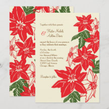Boda de Navidades de Poinsettias Rojas y Verdes
