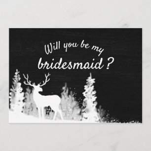 Invitación Boda de Navidades de renos de Chalkboard Bridesm
