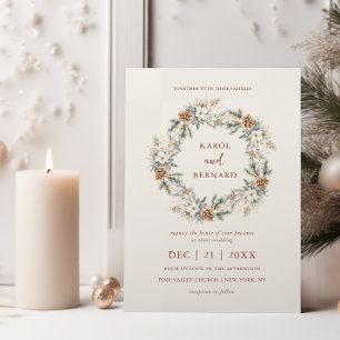 Invitación Boda de Navidades de vacaciones de invierno en Wre