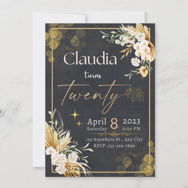 Invitación Boda de Navidades de Winter Red Berries (Anverso)