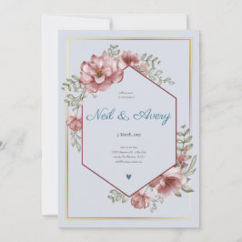 Invitación Boda de Navidades de Winter Red Berries