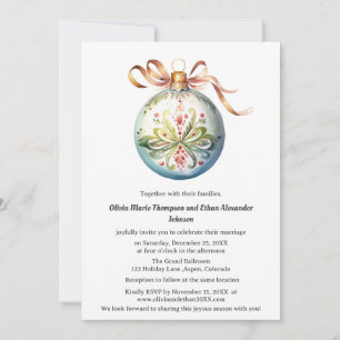 Invitación Boda de Navidades elegantes