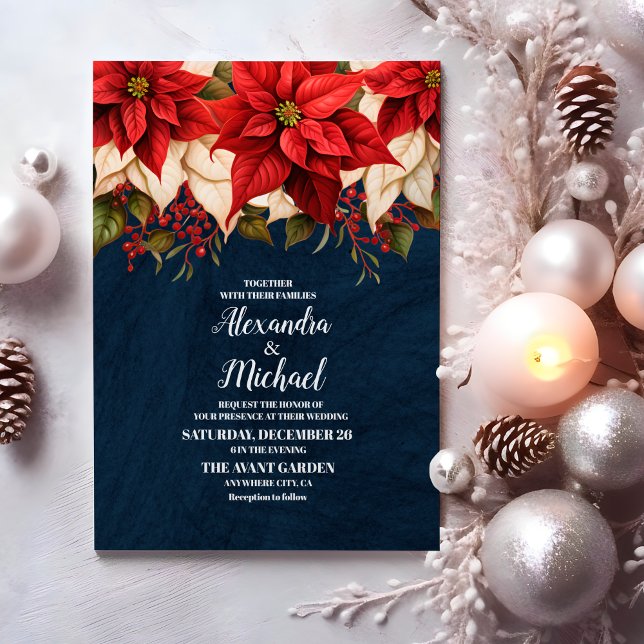 Invitación Boda de Navidades florales de la Marina Rusa Poins (Subido por el creador)