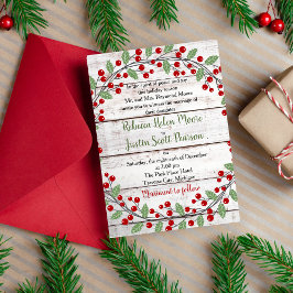 Invitación Boda de Navidades/Invierno de Holiday Charm II