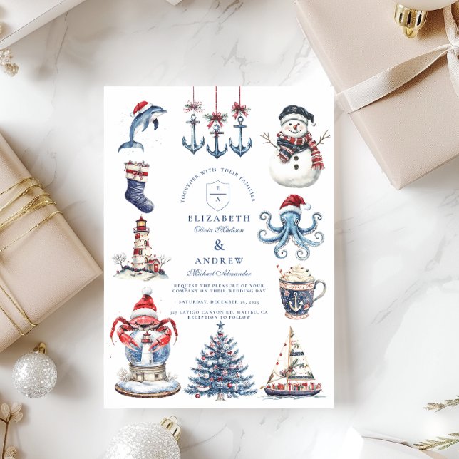 Invitación Boda de Navidades marítimos de Merry (Subido por el creador)