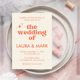 Invitación Boda de negrita y Moda retro moderno