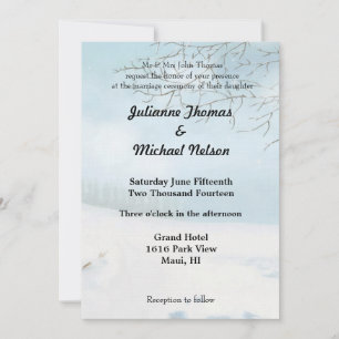 Invitación Boda de nieve de invierno