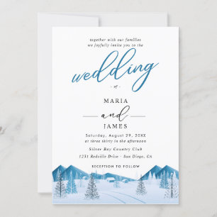 Invitación Boda de nieve de invierno