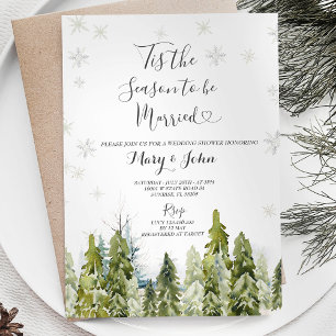 Invitación Boda de nieve de los Navidades de invierno blancos
