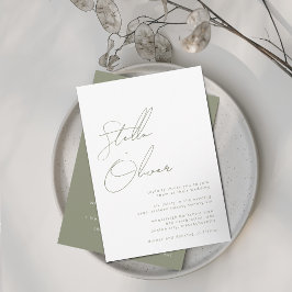 Invitación Boda de nombres modernos de caligrafía de sabios c