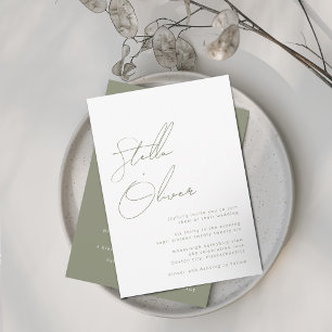 Invitación Boda de nombres modernos de caligrafía de sabios c
