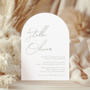 Invitación Boda de nombres modernos de caligrafía de sabios c