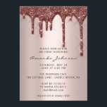 Invitación Boda de novia Cumpleaños 16.º Rosa de Oro 30D Drip<br><div class="desc">Para una elegante invitación moderna a la moda Smile All Day! FlorenciaK diseño</div>