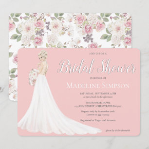 Invitación Boda de novia rubia ducha de novia
