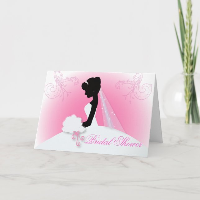 Invitación Boda de novia vestido de  (Anverso)