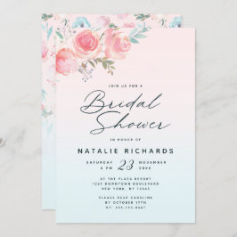 Invitación Boda de novias con flores de jardín francés