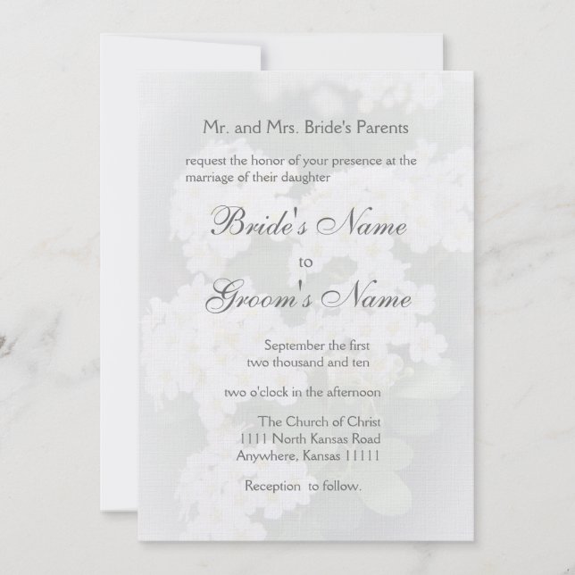 Invitación Boda de Novias en Bouquet (Anverso)