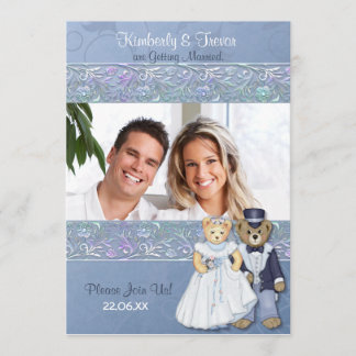 Invitación Boda de novios y novios de Groom Teddy Bears
