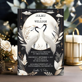 Invitación Boda de nubes de cielo rustico de plumas