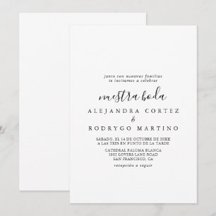 Invitación Boda de Nuestra Boda en blanco y negro