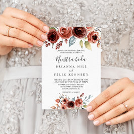 Invitación Boda de Nuestra Boda, floral elegante de primavera