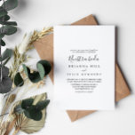 Invitación Boda de Nuestra Boda Minimalista<br><div class="desc">Esta simple invitación a nuestra boda minimalista es perfecta para un boda rústico. El diseño,  sencillo y elegante,  presenta una tipografía de escritura clásica y elegante en blanco y negro.</div>