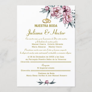 INVITACIÓN BODA DE NUESTRA ROPA DE LATA FLORAL