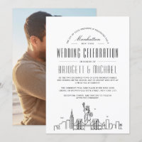 Boda de Nueva York | Modern Deco City Skyline