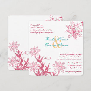 Invitación Boda de nuez de luna de miel invitan a la floral