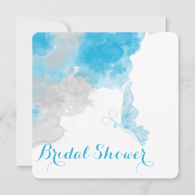 Invitación BODA  de nupcial CERULEANA (Anverso)
