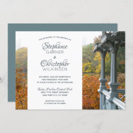 Invitación Boda de NYC Ladies Pavilion Autumn Central Park