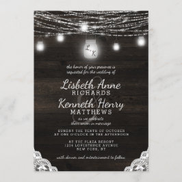 Invitación Boda de Oak Ridge Wood Lace & Mason Jars