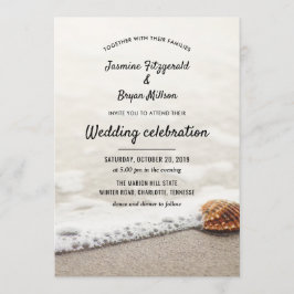 Invitación Boda de olas de playa