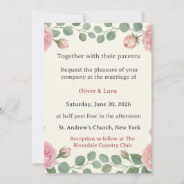 Invitación Boda de Oliver y Luna - Pareja de Gatos