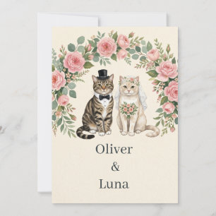 Invitación Boda de Oliver y Luna - Pareja de Gatos