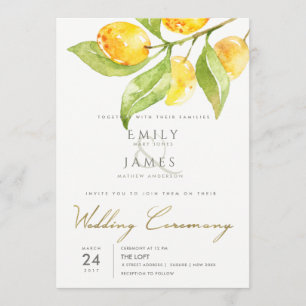 Invitación Boda DE OLIVO DE COLOR DE AGUA VERDE AMARILLO