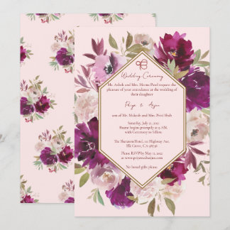 Invitación Boda De Onkar Del Sij De Flores Geométricas