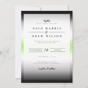 Invitación Boda de Orgullo Agender Elegante
