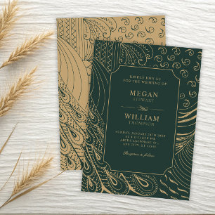 Invitación Boda de ornamentos de época