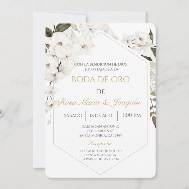 Invitación Boda de oro (Anverso)