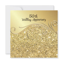 Boda de Oro 50 Aniversario Sparkle Golden