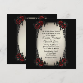 Invitación Boda de oro antiguo tema del cuarto de Gótico fran
