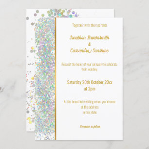 INVITACIÓN BODA DE ORO BLANCO DE RAINBOW