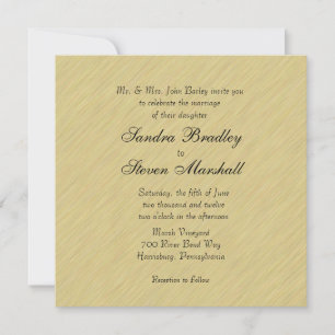 Invitación Boda de oro cepillado suave