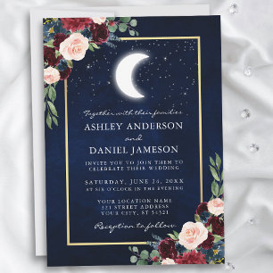 Invitación Boda de oro de Celestial Moon Stars